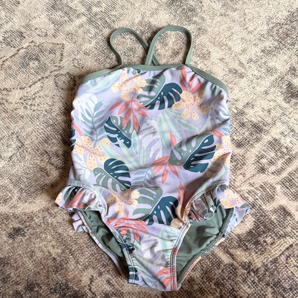 Leafy Paradise Kids One Piece Swimsuit